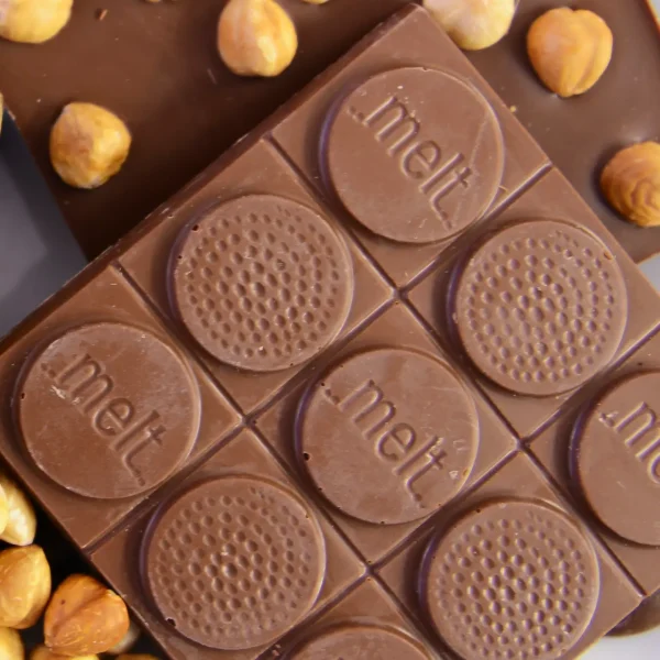 Hazelnut Milk Chocolate Bar By Melt Chocolates