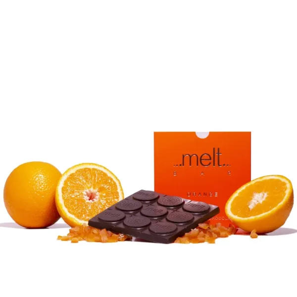 Orange Dark Chocolate Bar By Melt Chocolates