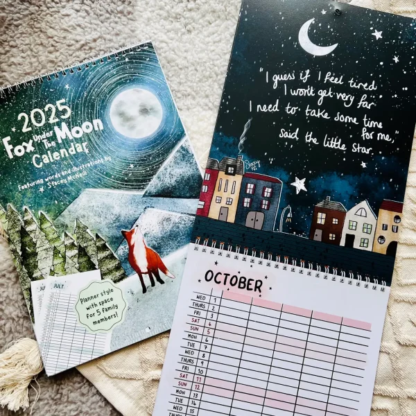 2025 Calendar (Family Organiser Style) By Fox under the Moon