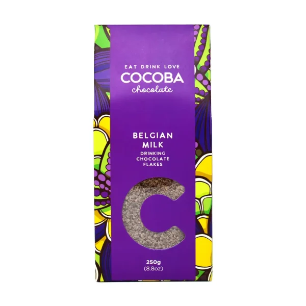 Belgian Milk Drinking Chocolate Flakes By Cocoba