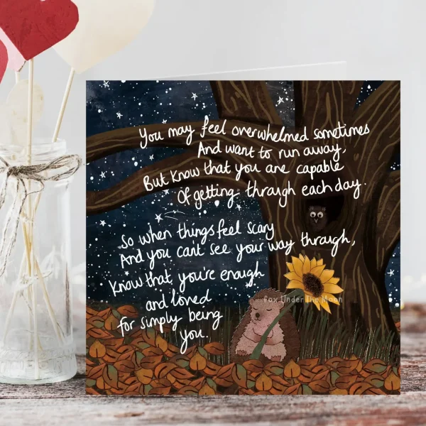 Being You Foiled Greeting card by Fox under the Moon