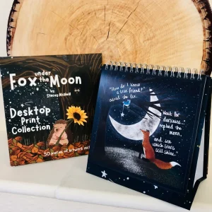 desktop prints - Fox under the Moon
