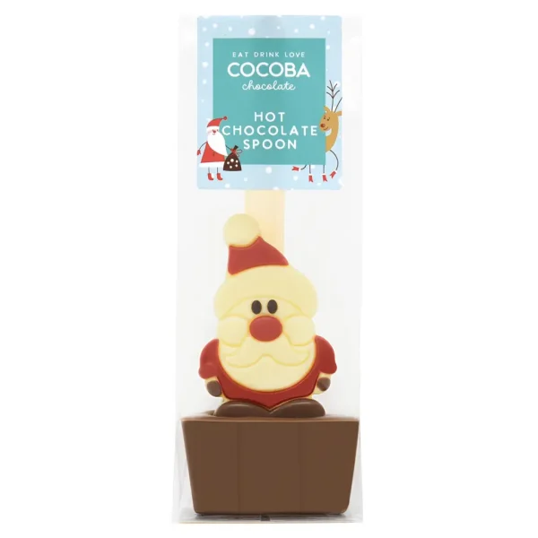 Christmas Santa Milk Chocolate Hot Chocolate Spoon By Cocoba