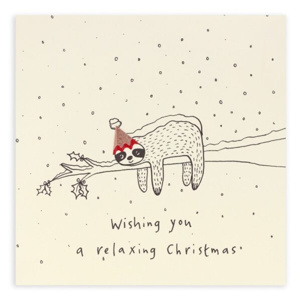 Christmas Sloth card by Ruth Jackson