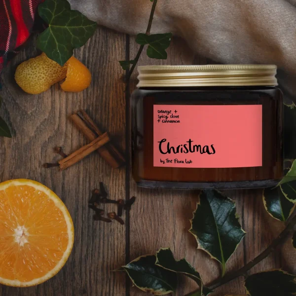 Christmas Natural-Wax Candle By floralab