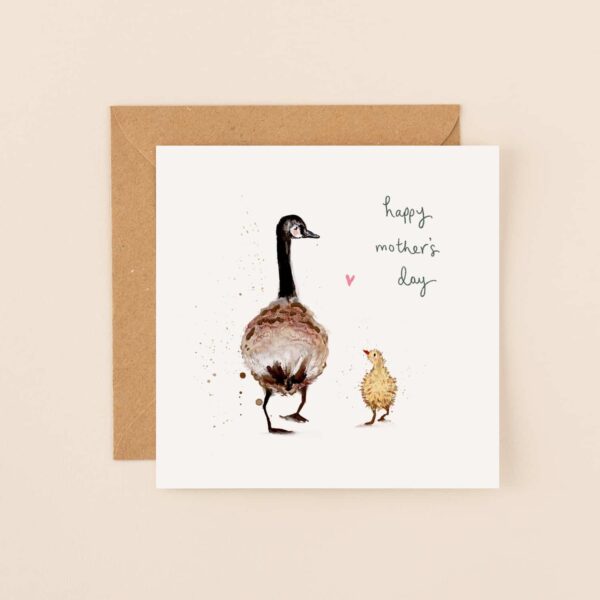 Geese Happy Mothers Day Card by Louise Mulgrew