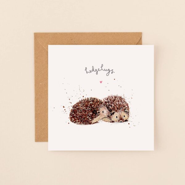 Hedgehugs Card by Louise Mulgrew