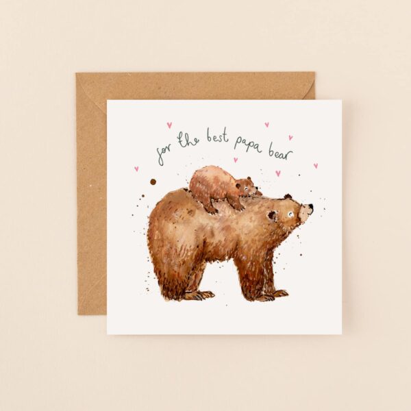 Best Papa Bear Card by Louise Mulgrew