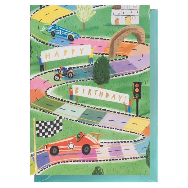 Birthday Racetrack Card by Louise Tiler