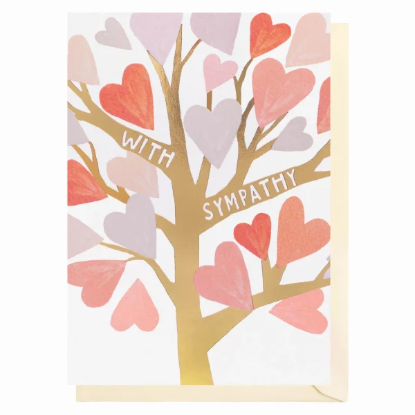 Sympathy Heart Tree Card by Louise Tiler