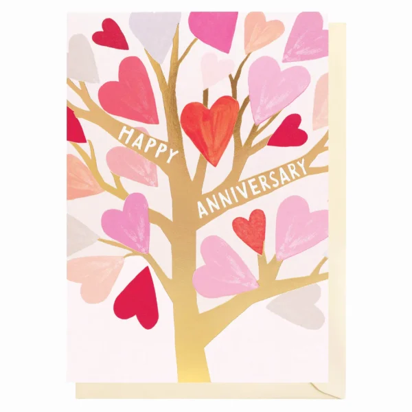 Anniversary Heart Tree Card by Louise Tiler