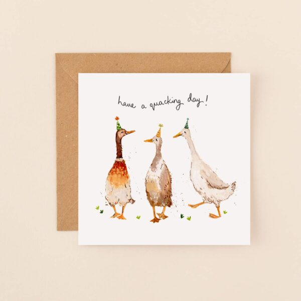 Ducks Quacking Day! Card by Louise Mulgrew