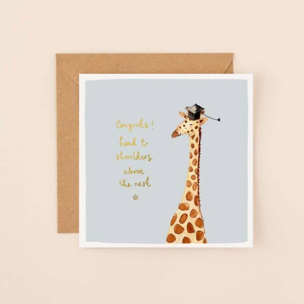 Giraffe Graduation Congrats! Card by Louise Mulgrew