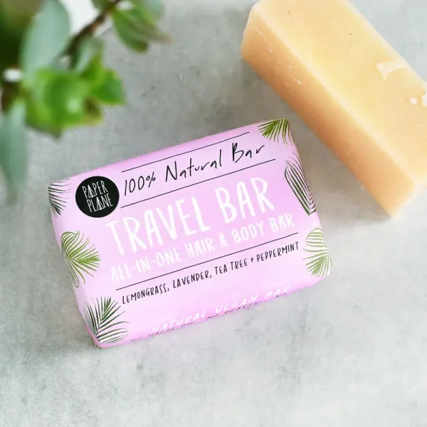 Travel Bar 100% Natural Vegan Soap Bar by Paper Plane