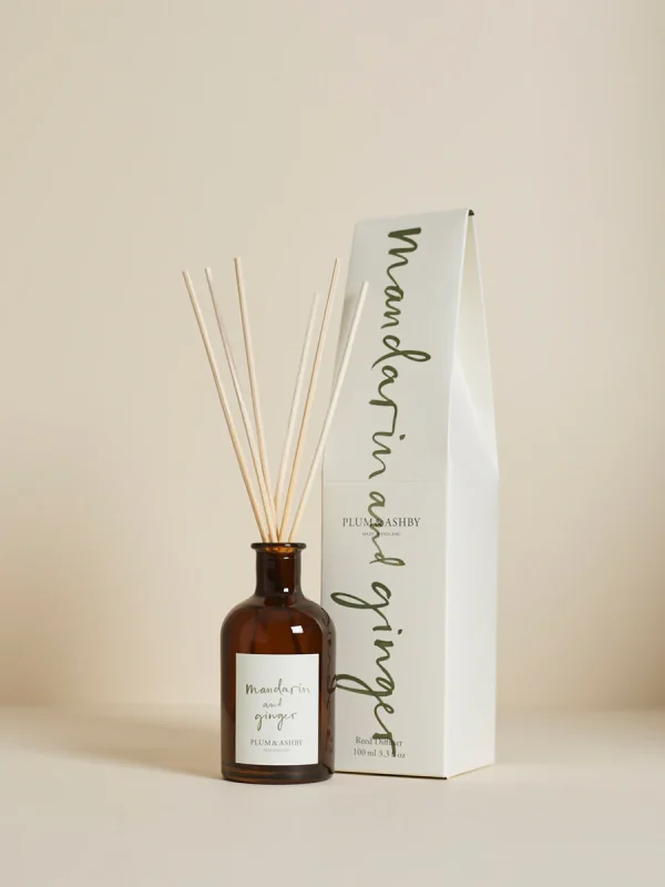 Mandarin & ginger reed diffuser by plum & ashby