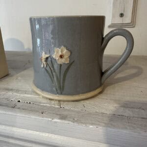 Denium Blue Daffodil Mug by Hogben Pottery