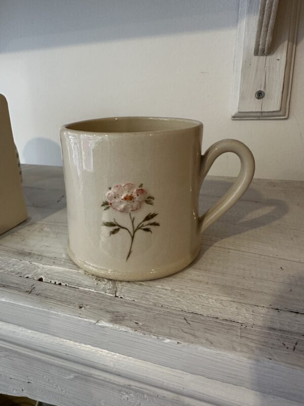 Cream Dogrose Mug by Hogben Pottery