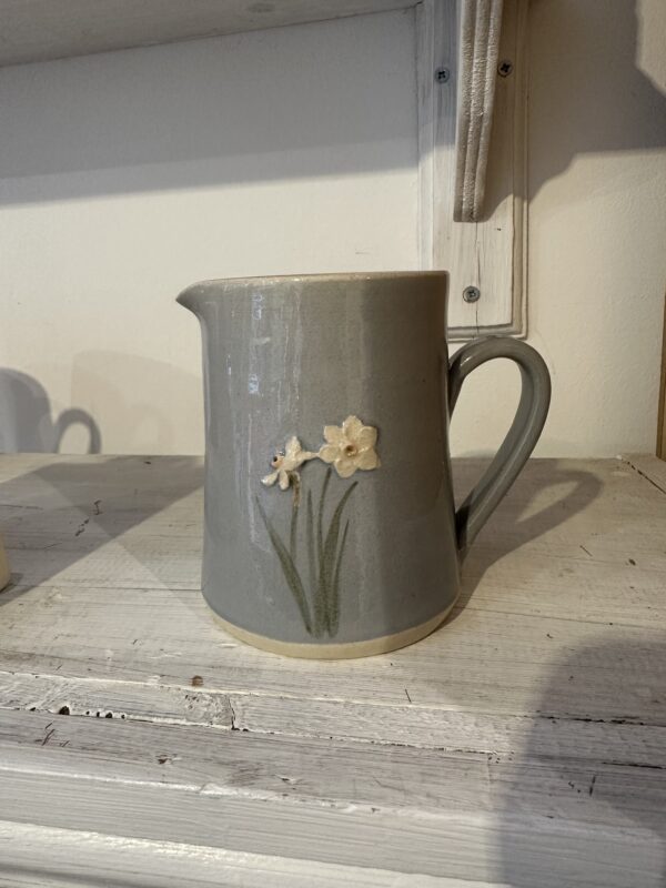 Denium Blue Daffordil Medium Jug by Hogben Pottery