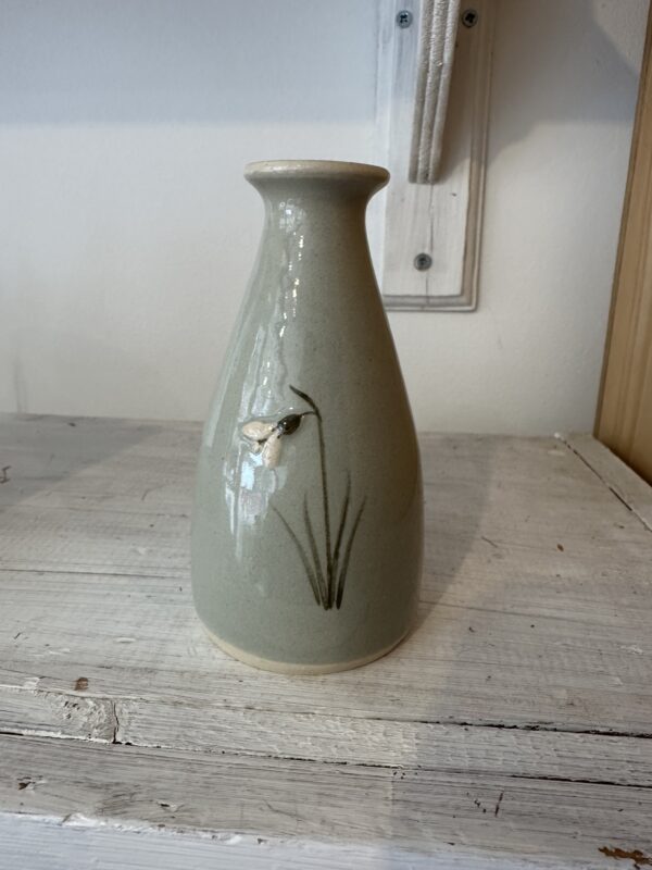 Eau de Nil Snowdrop Medium Vase by Hogben Pottery