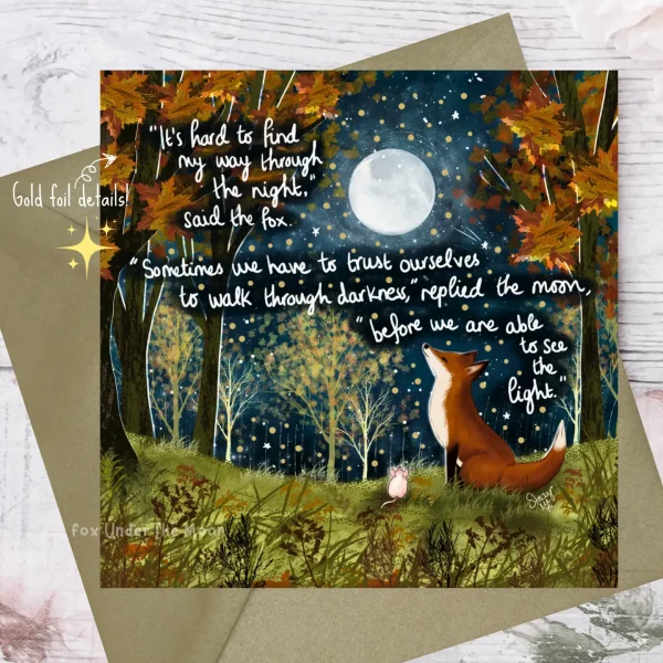 Trust Yourself Greeting Card by Fox under the Moon