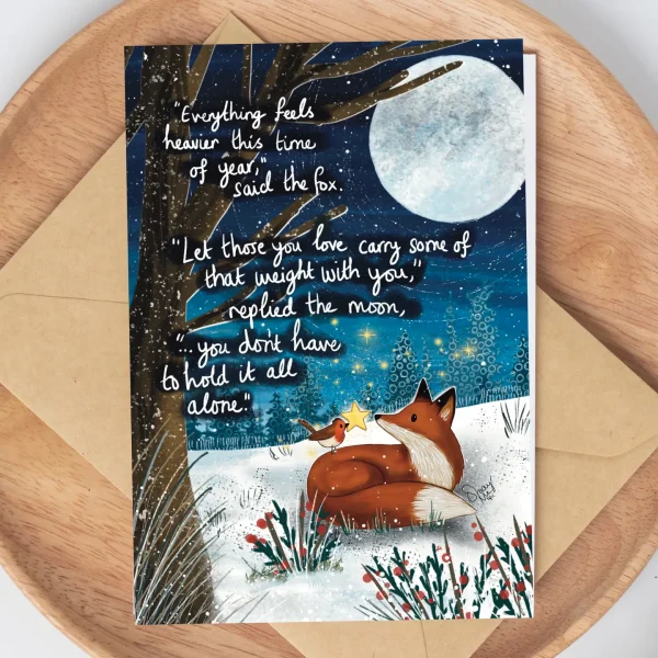 Heavier christmas card by fox under the moon